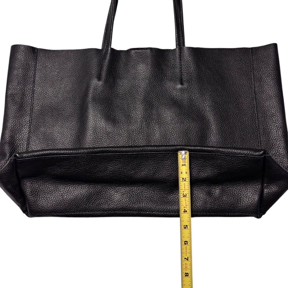 Adoratti Leather Carryall Tote Black Italian Leather NWOT Elegant Tote Bag - Picture 7 of 16
